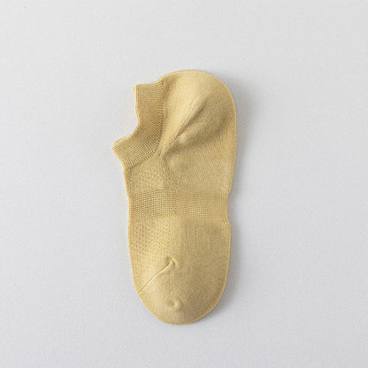 Breathable Mesh Ankle Socks(8 Pairs) - Yellow - EU35-40(US5-7) - image 12