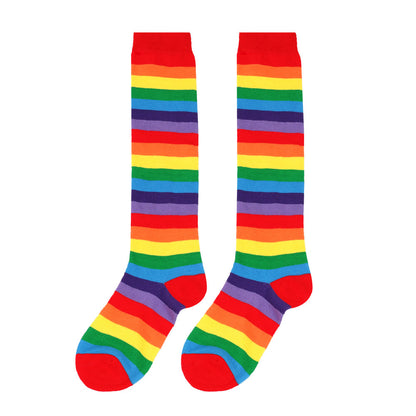 Rainbow Striped Knee High Socks(3 Pairs) - image 6
