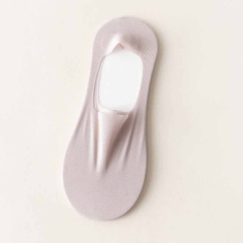 Ice Silk No Show Socks(5 Pairs) - Pink - EU35-38(US5-7) - image 9