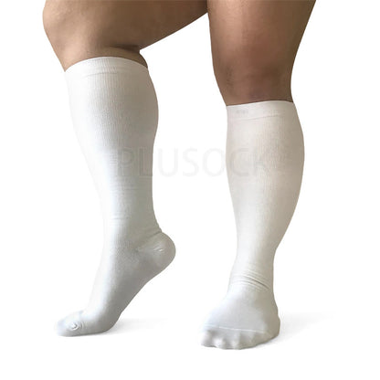 Solid Color Plus Size Compression Socks 2XL-7XL(3 Pairs) - image 7