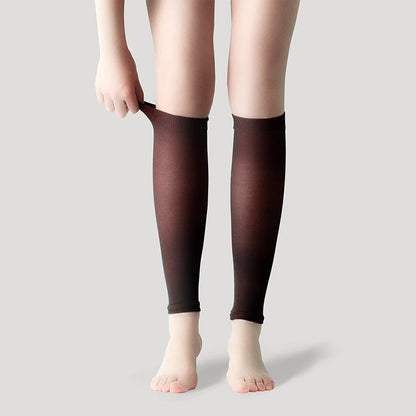 Ice Silk Footless Cool Compression Sleeve Socks Unisex - Red - XL - image 29