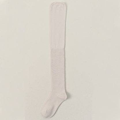 Solid Color Thigh High Socks(2 Pairs) - Beige - EU36-40(US3-7) - image 6