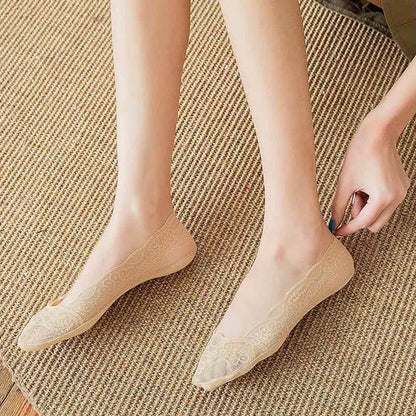 Lace No Show Socks(5 Pairs) - image 4
