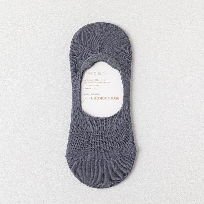 Mesh Elasticity No Show Socks(5 Pairs) - Navy Blue - EU39-46(US5-12) - image 15