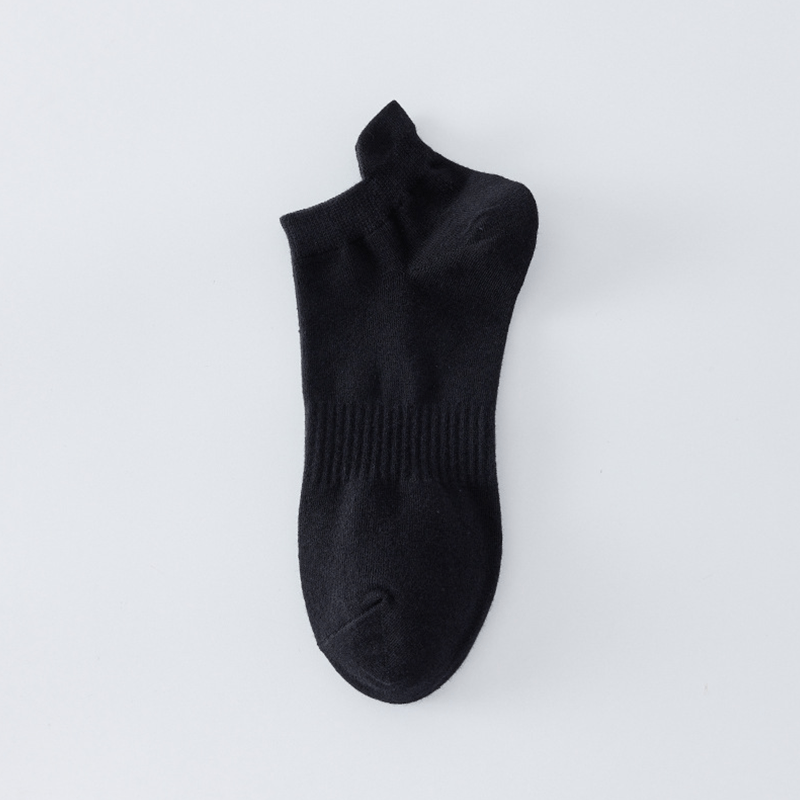 Breathable Solid Color Ankle Socks(8 Pairs) - Black - EU43-48(US9-13) - image 7