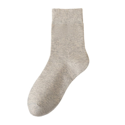 Solid Color Breathable Quarter Socks(5 Pairs) - Apricot - EU39-46(US6-12) - image 6