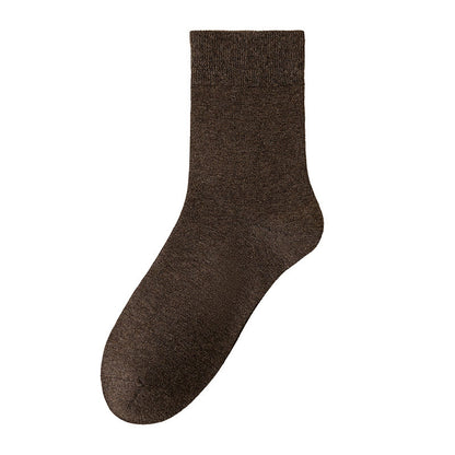 Solid Color Breathable Quarter Socks(5 Pairs) - Coffee - EU39-46(US6-12) - image 13