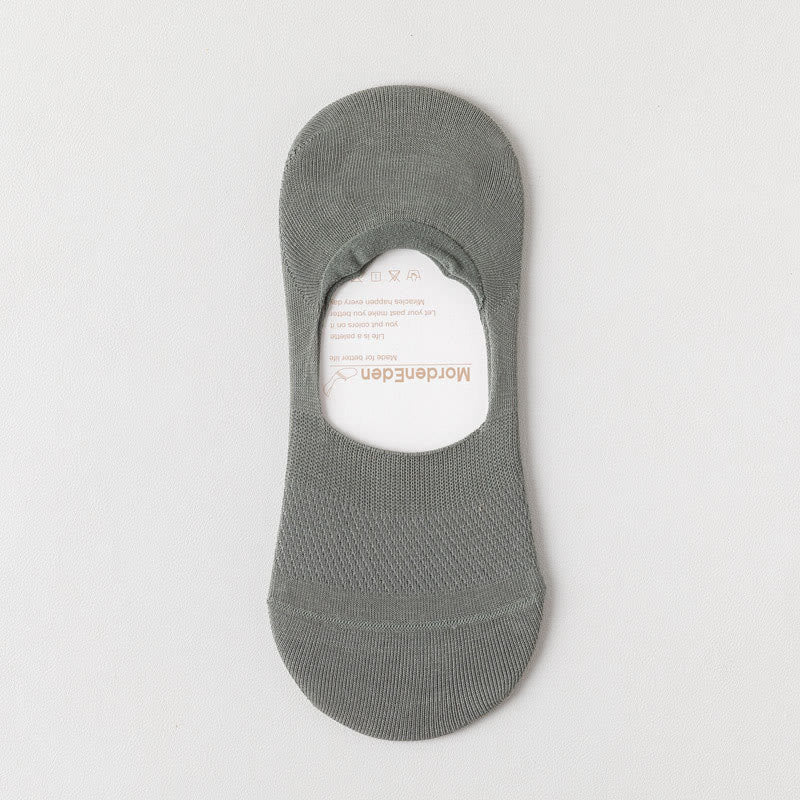 Mesh Elasticity No Show Socks(5 Pairs) - Army Green - EU39-46(US5-12) - image 16