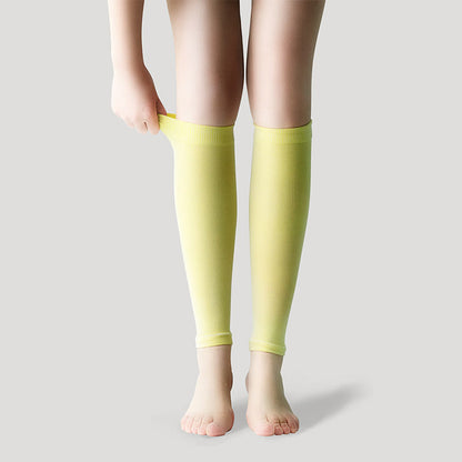 Ice Silk Footless Cool Compression Sleeve Socks Unisex - Yellow - XL - image 33