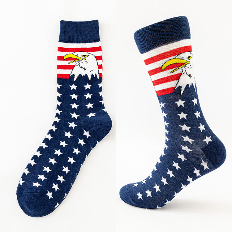 USA Stars Stripes Crew Socks(6 Pairs) - image 3