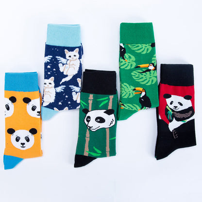 Cute Panda Crew Socks(5 Pairs) - image 8