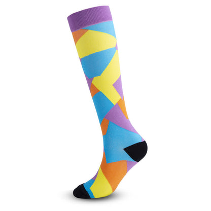 Colorful Puzzle Compression Socks(4 Pairs) - image 7