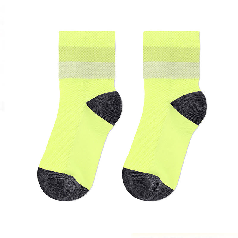 Candy Color Breathable Quarter Socks - Mint - L/XL - image 15