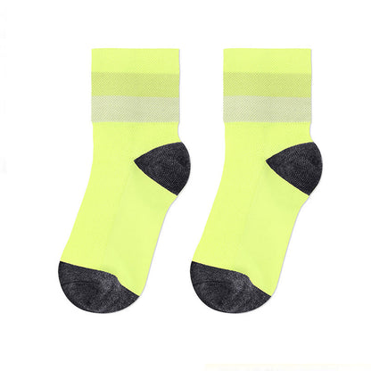 Candy Color Breathable Quarter Socks - Mint - L/XL - image 15