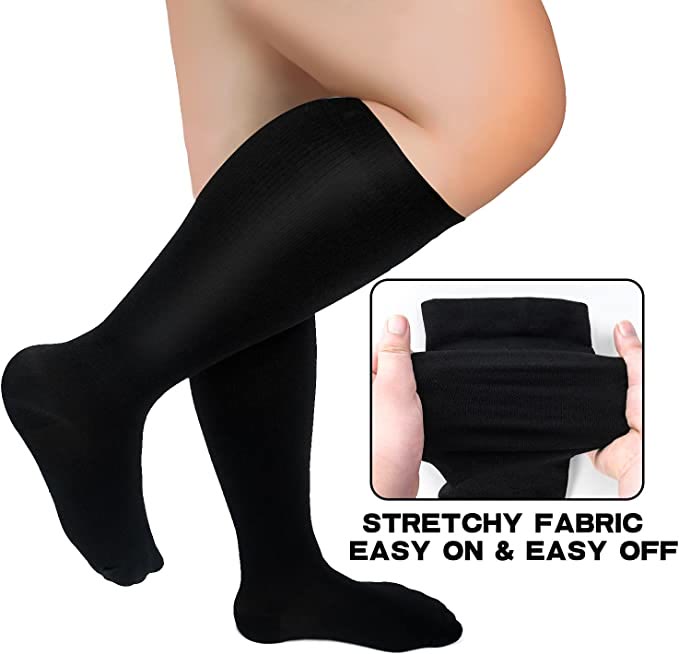 FREE Today: Plus Size Solid Color Compression Socks - image 3