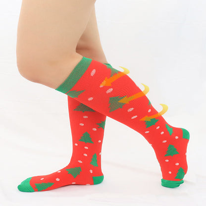 Christmas Sports Knee High Compression Socks(6 Pairs) - image 8
