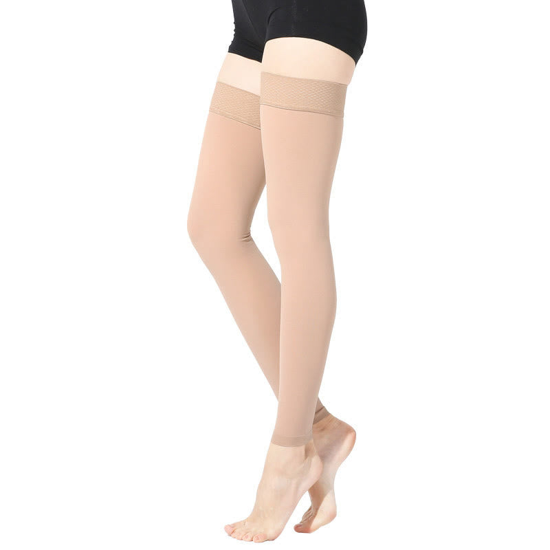 Solid Compression Sleeve Socks Knee Thigh - image 1