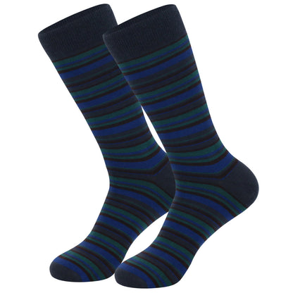 Patchwork Pinstripes Crew Socks(5 Pairs) - image 4