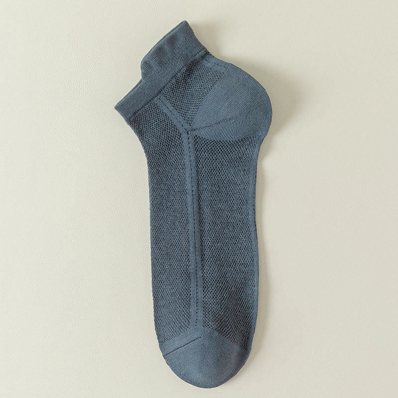 Mesh Breathable Ankle Socks(7 Pairs) - Navy Blue - EU44-50(US10-15) - image 10