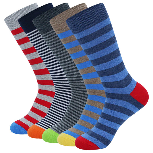 Pattern Funny Casual Dress Socks(5 Pairs) - 43-49 - Multicolor - image 0