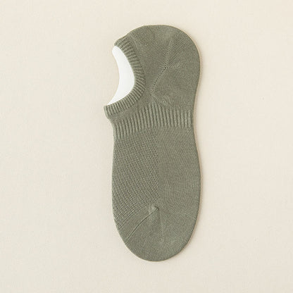 Mesh Cotton No Show Socks(5 Pairs) - Army Green - EU39-46(US5-12) - image 21