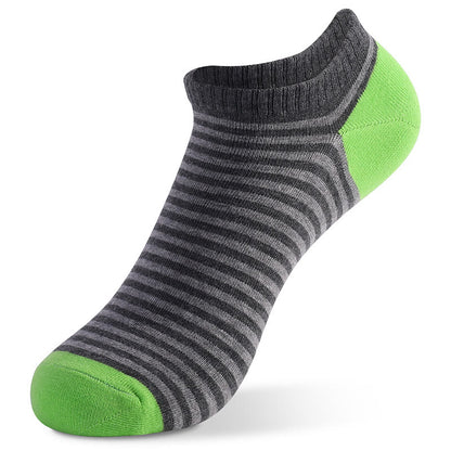 Colorful Striped Cotton Ankle Socks(5 Pairs) - image 2