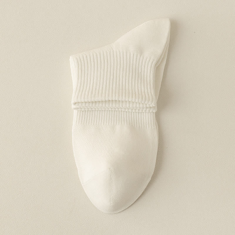 Seamless Mesh Quarter Socks(5 Pairs) - White - EU39-46(US5-12) - image 13