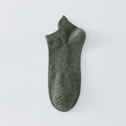 Breathable Solid Color Ankle Socks(8 Pairs) - Dark Green - EU43-48(US9-13) - image 12