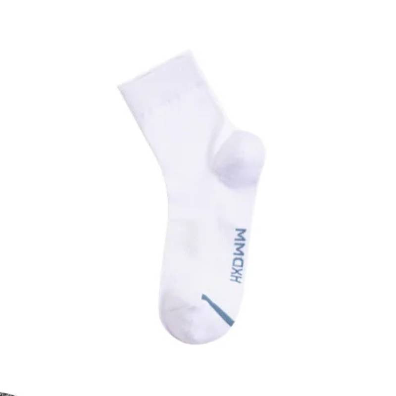 Solid Color Breathable Ankle Socks(3 Pairs) - White - EU45-50(US11-15) - image 4