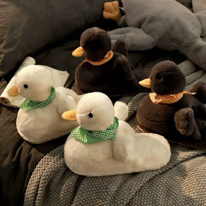 Plus Size Cozy Duck Scarf Plush Indoor Slippers - image 3